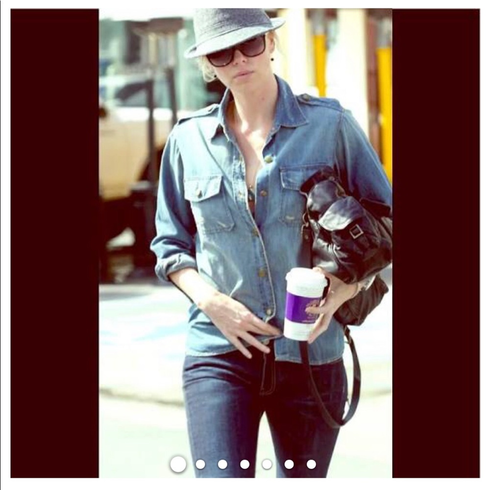 CURRENT I ELLIOT Button Down Denim Shirt